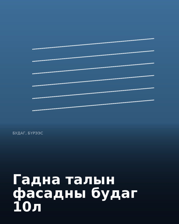 Гадна талын фасадны будаг 10л